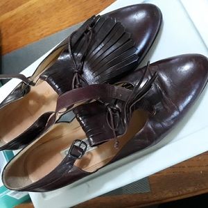 Calvin Klein Dark Brown Women's Loafers with Fringe